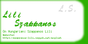 lili szappanos business card